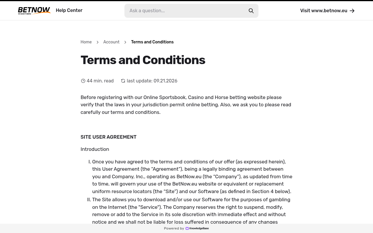 Capture of the published BetNow source consulted 2 October 2026