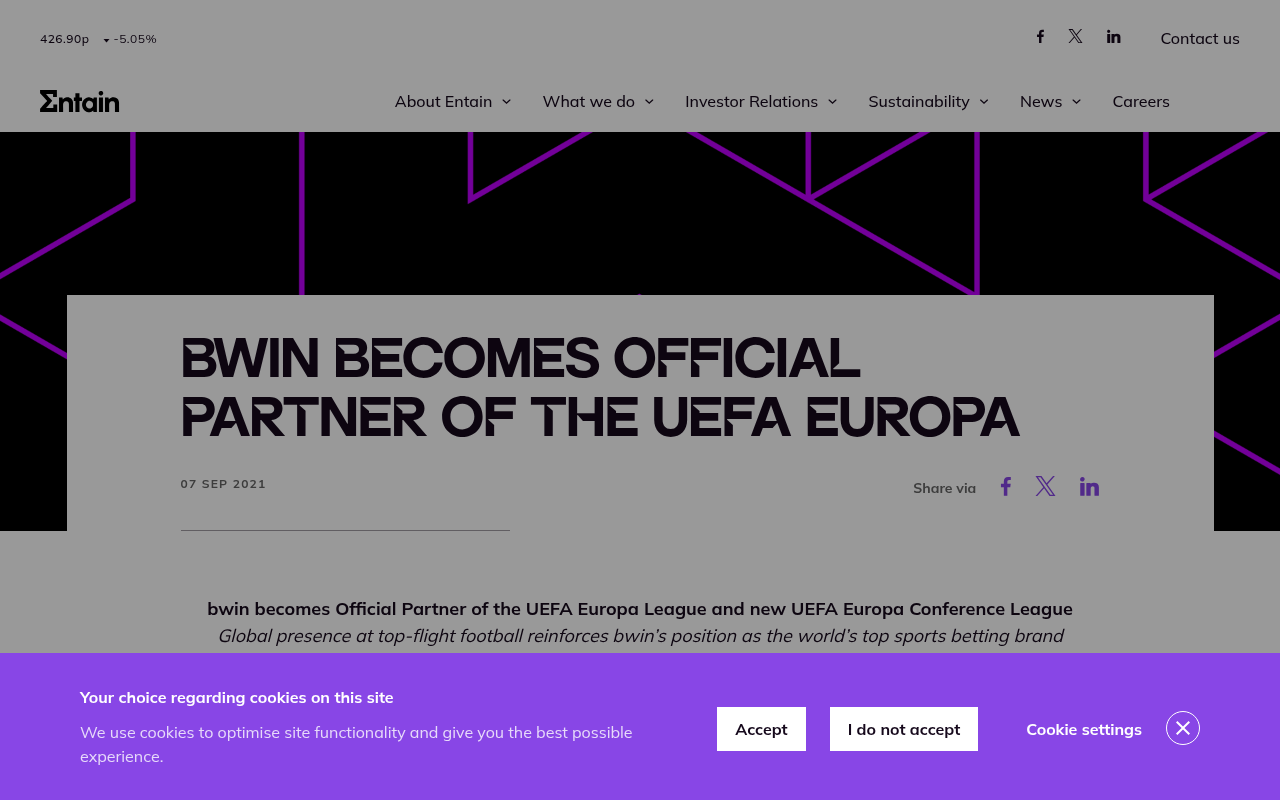 Capture of the published bwin source consulted 28 September 2026