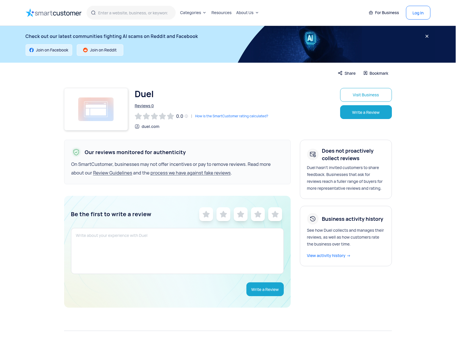 Contextual capture of a user-review page concerning the exact domain, checked on 24 August 2026