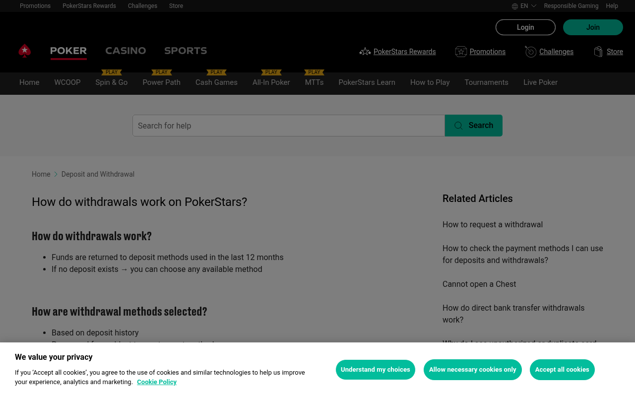 Capture of the published PokerStars source consulted 28 September 2026